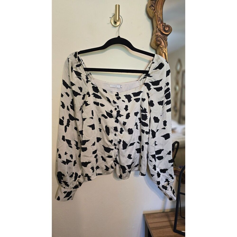 Lush Dalmation Long Sleeve Top | Size L